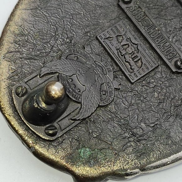 Native Texan Great State Seal Vintage Texas Patriotic Great American Belt Buckle - Picture 5 of 7